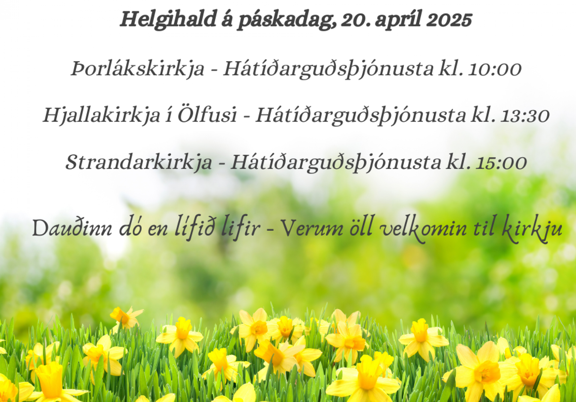 Helgihald á páskadag